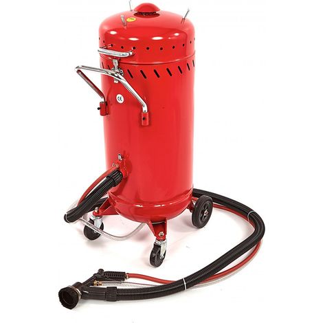 CHORREADORA DE ARENA CON SISTEMA DE ASPIRACIÓN Y TAPA PARA EXTRACCION, 80 L