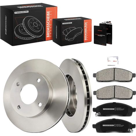 Dischi e pastiglie freno, diametro 256,7 mm, spessore 17,6 mm, tipo ventilato, compatibili con Nissan, installazione sull'asse anteriore (1/5)