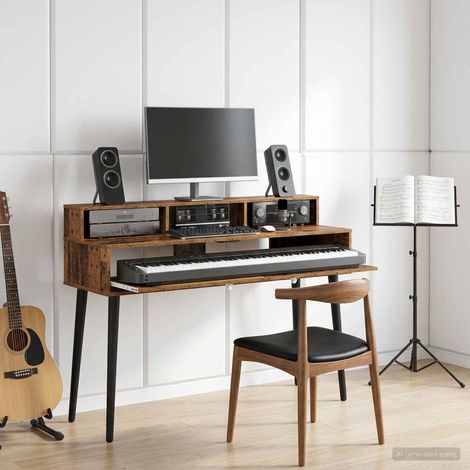 vidaXL Scrivania studio Legno di quercia 110 x 42,5 x 36 cm (1/5)