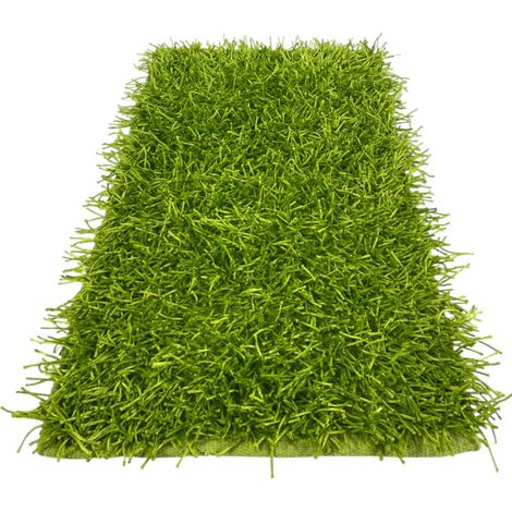Tappeto Shaggy Verde Moderno - Pelo Lungo 6 cm - Antiscivolo, 12 Misure - Annodato a Mano, Morbido e Resistente Cm. 50x80