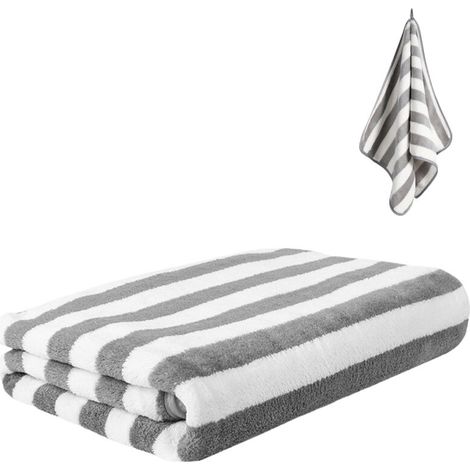Serviette de Plage - Serviette Grande Taille Absorbante 140x70cm en Microfibre - 270g pour Adulte, Voyage, Spa