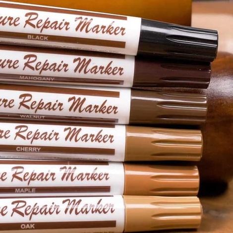 SHOP-STORY - RENOVE BOIS : Lot de 6 marqueurs pour la rénovation et la réparation du bois (1/4)