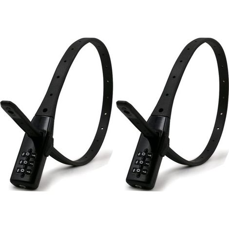 2er-Pack Kabelbinderschloss Fahrradhelmschloss 54 cm Fahrradriemenschloss mit Zahlencode 3-stelliger Code Multifunktionales leichtes und für und (1/5)