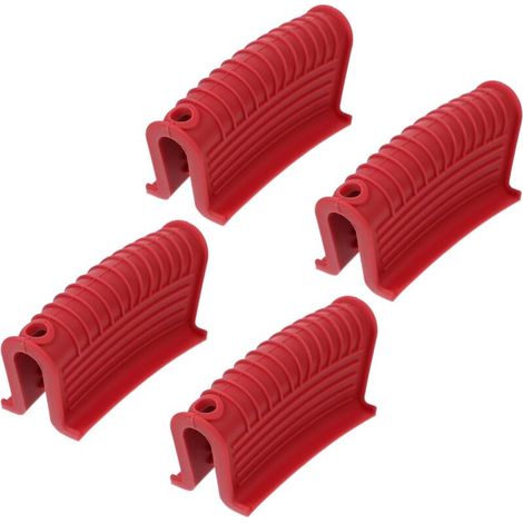 Sets Topfgriff-Überzüge, hitzeisolierend, Topfgriff-Überzug, Herdgriff-Schutzhülle, Wärmepads, Ofenhandschuhe, Herdgriff-Überzüge, Deckelhalter, Teller, 2 Stück