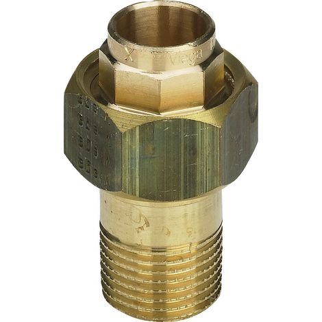 Viega Raccordo di transizione, d 22mm, R 1 bronzo rosso o bronzo al silicio, ottone Modello 94341G, 109080