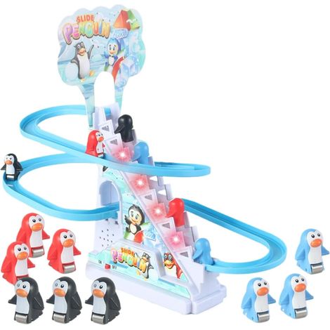 Jouet Coulissant Pingouin - Jouets d'escalier pour Animaux - Toboggan (1/5)