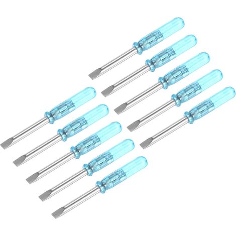 Mini Fendue Tournevis 3,0mm Plat Tête 45mm Longueur 10 Pcs (1/4)