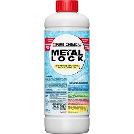Traitement de piscine Metal Lock - 1 litre - Élimine les dépôts - Eau cristalline