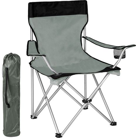 Sedia Pieghevole Da Campeggio Con Borsa Camping Sedia Spiaggia Da Esterno Grigio