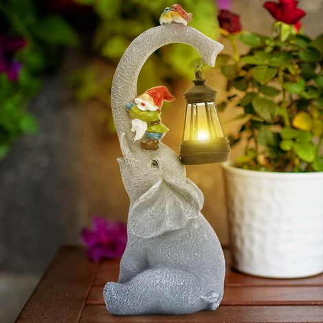 Solar Statue Outdoor Garden Elephant Decoration Waterproof Robust Auto On Off Solar Elephant Lights Outdoor Decoration Perfect for Birthdays Moving Indoors (1/5)