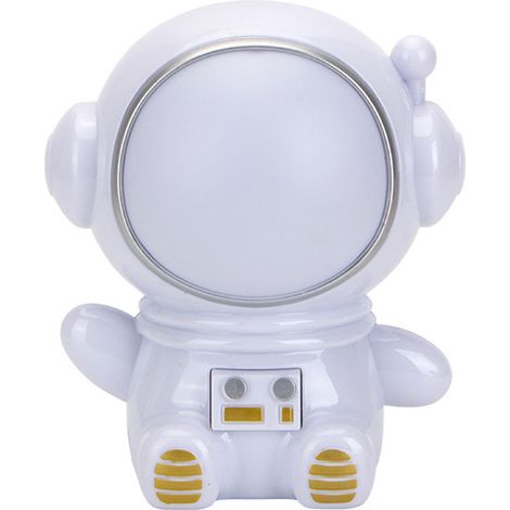 Lampe De Nuit Astronaute - Veilleuse Rechargeable Sans Fil - LED Douce Pour Enfants - 3 Couleurs Blanc Rose Vert - 1 Pièce (1/5)