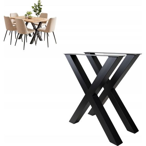 Patas de mesa metálicas modernas (par) - Estructura de mesa Felix 79x7x72cm (1/5)