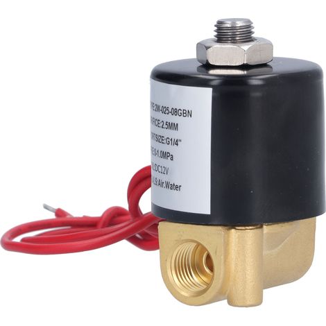 Électrovanne 2 voies à action directe 0-1,0 MPa, démarrage sans pression, raccord 1/4", 12 V CC (1/5)