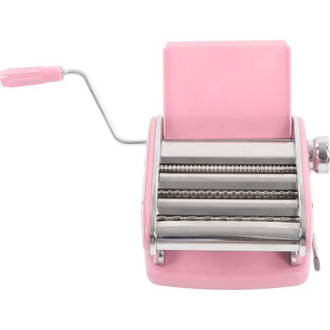 3-Klingen-Saugbecher – Kompakte, multifunktionale manuelle Nudelpresse für den Hausgebrauch, besonders robust, ideal für Pasta und Ravioli, Sakura Pink