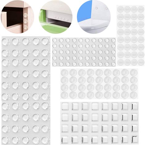 Tampon Élastique Auto-Adhésif - Tampon de Protection pour Meuble - Absorption des Chocs et Réduction du Bruit - 254 Pièces - 6 Tailles (1/5)