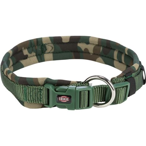 Collier  XS-S vert camouflage avec rembourrage pour chien - Trixie