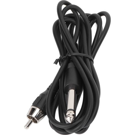 Câble de raccordement RCA 5,9 pi pour machine à tatouer, silicone flexible professionnel, accessoire noir, cordon de connexion tatouage (1/5)