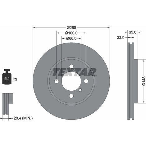 Lot de 2 Disques de frein Textar 92026503 BMW 1154749 1154750 1160847 1160915