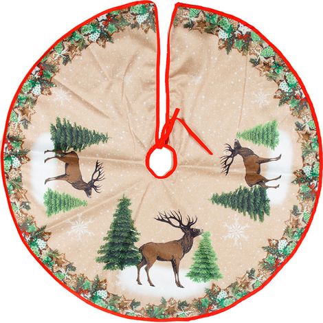 Jupe pour Arbre de Noël - Couvre Pied Sapin Noël,Décoration de Noël pour Sapin (c) (1/4)
