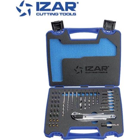 coffret Izar 42 pièces forets bois, béton, HSS, embouts de vissage (1/2)