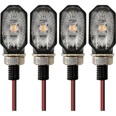 AIDUCHO 4 Pièces-1led Petit Clignotant Ovale Moto Led Feu De Signalisation (1/5)