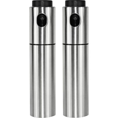Spray Huile - Pulvérisateur En Verre Et Acier Inoxydable 100 ml - Pour Cuisine Grillade Salade Pâtisserie - Lot De 2 (1/5)