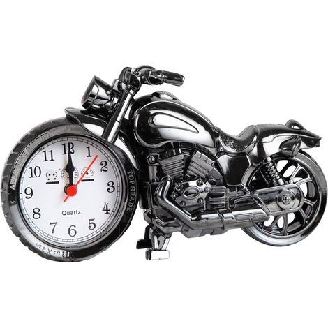 Réveil Motocyclette - Design Figurine Motif Moto - Pour Bureau Maison Décoration Intérieure - Cadeau Anniversaire - 1 Pièce (1/5)
