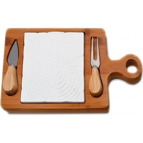 Piatto Tagliere Formaggio con Base in Legno 35 x 18 cm (1/2)