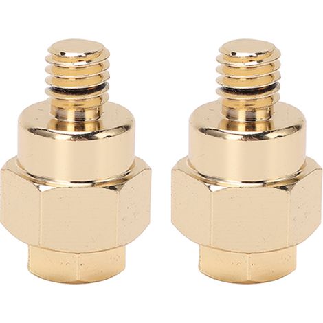2PCS Borne adaptateur de batterie à cosse courte, filetage NPT 3/8 po, laiton pour positif et négatif (1/5)