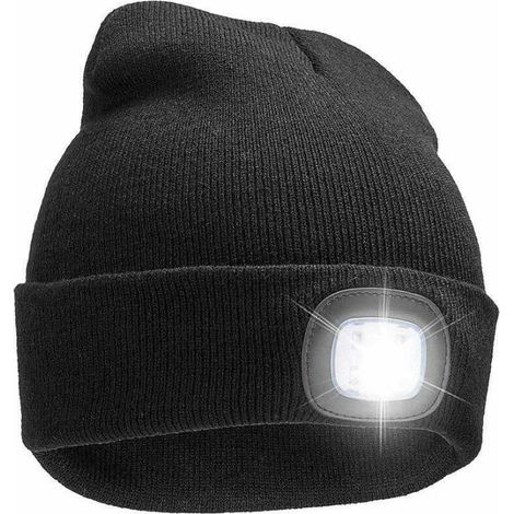 Bonnet SiGN avec lampe LED USB - Noir
