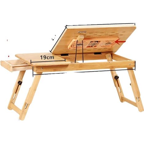 Bureau d'ordinateur pliant pour la maison, design léger, matériaux écologiques, grand ventilateur de tiroir (1/2)
