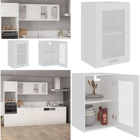 Vitrina colgante "Lyon" de, color blanco, 40 x 31 x 60 cm, madera de ingeniería - Armario cocina - Almacenamiento cocina