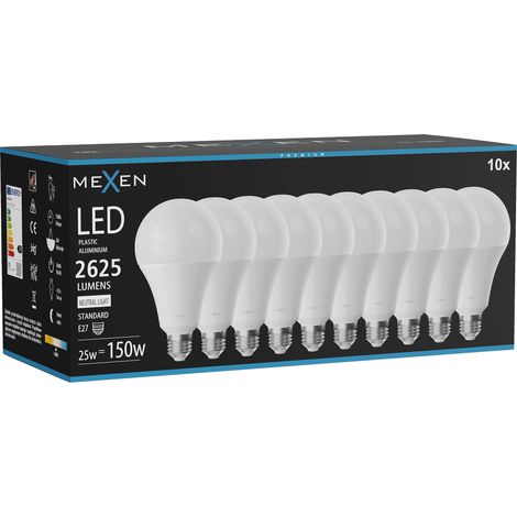 Mexen Nova 10x Ampoule LED E27, A95, 25W, Neutre - 4000K, 2625 lm - L100-E27-2540-01x10 (1/3)