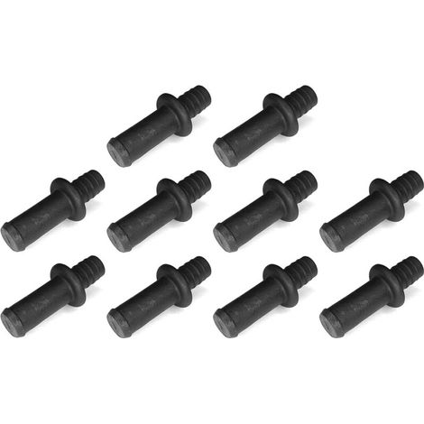 – Lot de 10 embouts tenon 11mm en plastique noir – Inserts pour support de latte de lit – Fixation facile sur sommier (1/3)