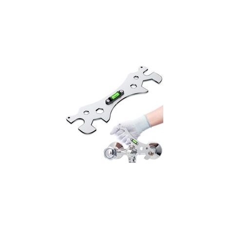 Clé de douche, outil de clé multifonction, clé de réparation de bain portable, clés de nivellement à angle incurvé, pour vis hexagonales de 8, 10, 12, 14, 17, 23, 30 mm (1/5)