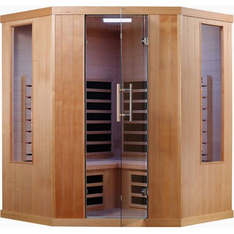 VITALhome Sunlight 155 Ecke Infrarotkabine Sunlight Infrarotstrahler ca. 155x155x190cm (1/5)