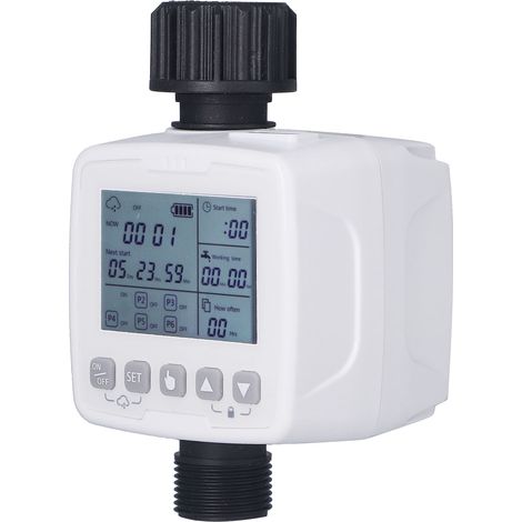 Minuteur d'arrosage automatique intelligent avec capteur de pluie, étanche et fourni avec tournevis pour jardin extérieur (1/5)