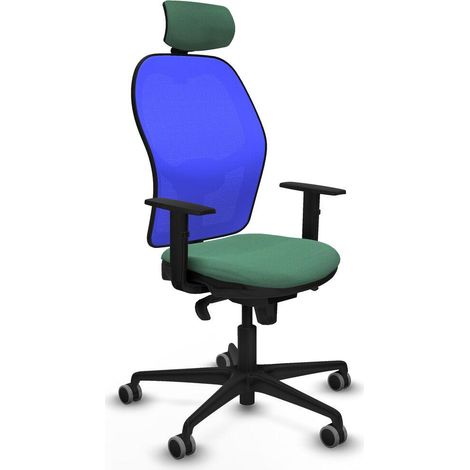 Piqueras y Crespo Silla de oficina verde esmeralda confortable (1/3)
