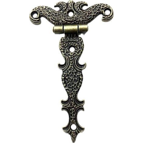 30 bisagras retro decorativas de bronce con tornillos de montaje, ideales para reparar y decorar armarios, muebles y cajas de herramientas. (1/5)