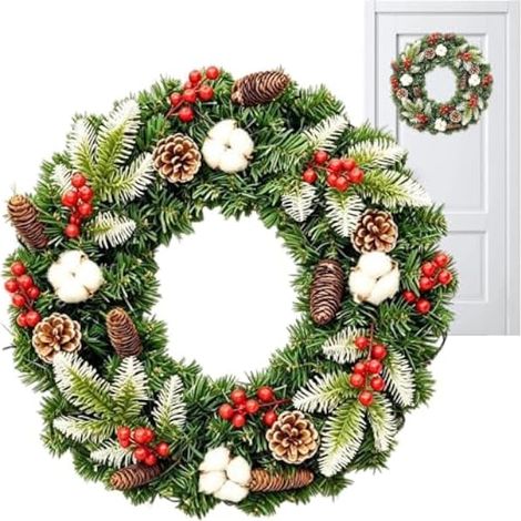 Couronne de Noël 40 cm artificielle Baie Décoration de (1/5)