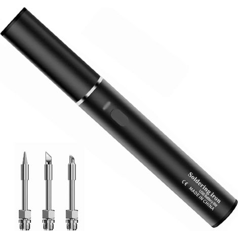 Fer à souder électrique USB 8W portable avec batterie externe rechargeable, outil de réparation (ensemble de quatre fers à souder électriques au lithium 8W) (1/5)