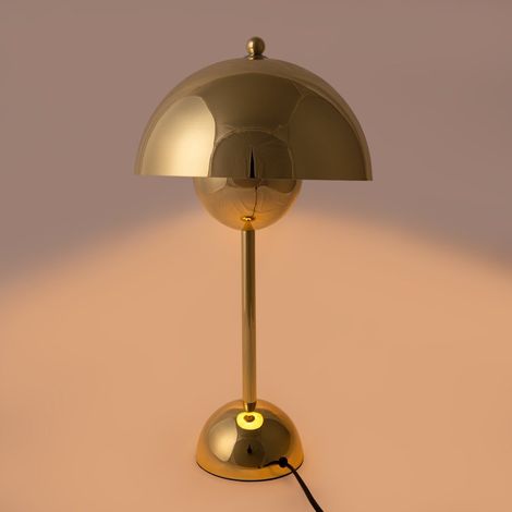Lámpara De Mesa Diseño Vintage "Floralis" - E27 - Dorado