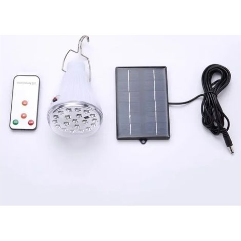 Ampoule LED Solaire Portable Lampe Lantern avec Panneau Solaire pour Randonne et Camping Intrieur et Extrieur (1/4)
