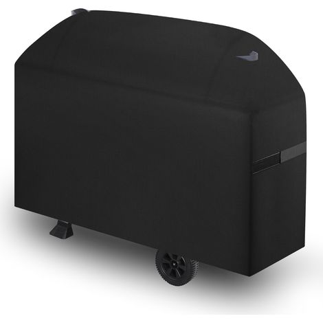 VEVOR Housse de barbecue 1610 mm, bache de protection barbecue exterieur, impermeable, resistante aux intemperies polyester 600D robuste facile a mettre et enlever, avec sangles auto-agrippantes, noir