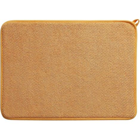Tapis égouttoir pour couverts - 50 x 38 cm - Orange - Microfibre - Tapis égouttoir facile à nettoyer - Tapis anti-gouttes - Tapis de bar - Tapis de cuisine (1/5)