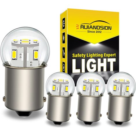 4pcs 1156 6V BA15S 7506 White 3014 12SMD LED Chips LED Rear Reverse Turn Signal Light Bulbs (1/5)