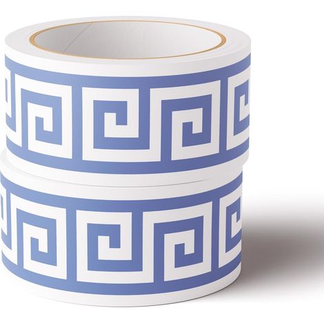 Frise Murale Autocollante Wanzi Bleu B 10cm X 500cm Adhésive Réutilisable pour Décoration Intérieure Facile à Poser
