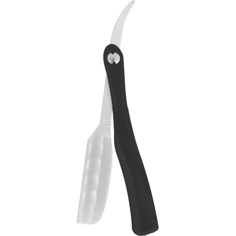 Porte-lame de rasoir barbe antidérapant, outil de rasage poils visage noir, accessoire coupe-barbe (1/5)