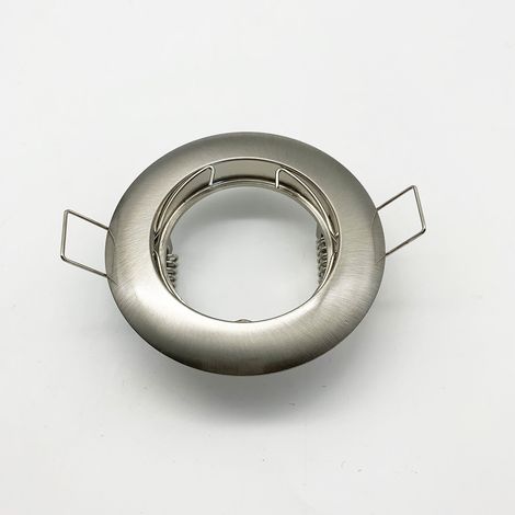 Portafaretto Ghiera ad incasso Fisso per faretti gu10 Spot metallo spazzolato