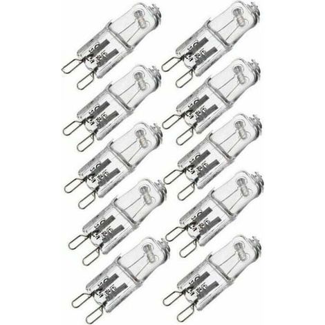 Lot de 10 ampoules filament G9 40W - Capsule halogene - 220/240V